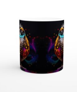 Färgsprakande Fågel Mugg – Unik 11oz Keramisk Kaffemugg med Konstfullt Tryck