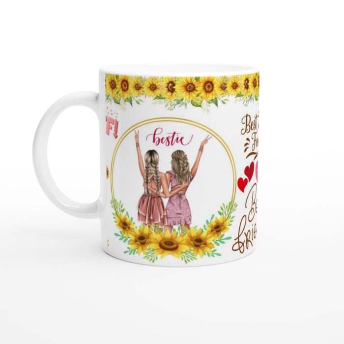 Bästa Vänner För Alltid – Personlig Keramisk Mugg med Solrosor & BFF-Design