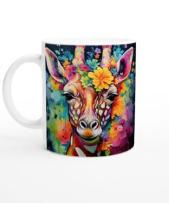 Färgsprakande Giraff Mugg – En Explosion av Glädje för Ditt Kaffe