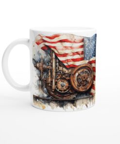 Steampunk American Flag Mugg – En Unik Vardagsfavorit