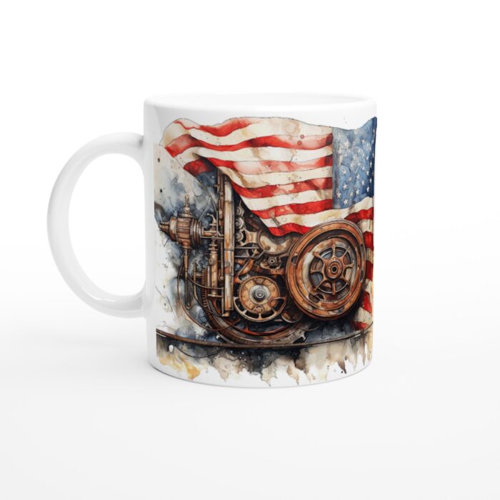 Steampunk American Flag Mugg – En Unik Vardagsfavorit