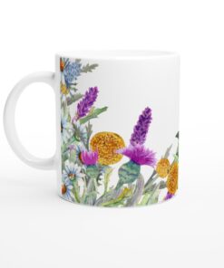 Keramisk mugg – sommarängens livfulla akvarell för kaffe & te