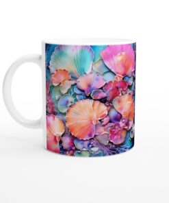 Havsinspirerad Keramisk Mugg – Färgglad Skaldesign för Marina Drömmar