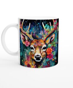 Färgsprakande Rådjursmugg – Konstmugg för vardagslyx