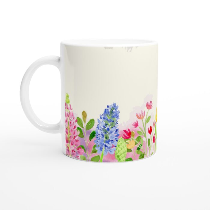 Keramisk mugg – Blomsteräng i akvarell – vardagsfavoriten för alla tillfällen
