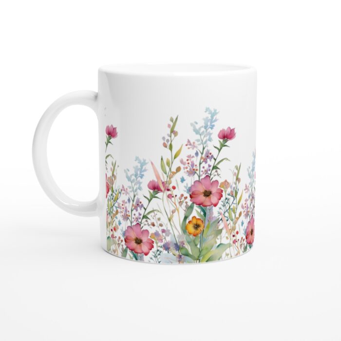 Blomstrande Akvarell Keramisk Mugg – Vardagsfavoriten med Lekfull Design