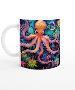 Färgsprakande Bläckfiskmugg – en mystisk och livfull keramisk mugg för din vardag