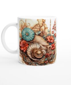 Keramisk mugg – Steampunk Blomsterfantasi för din fikastund