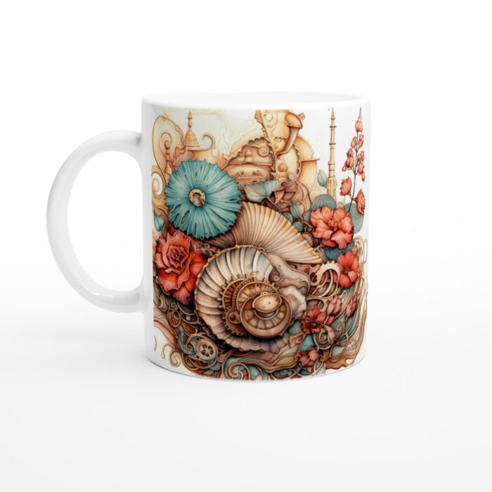 Keramisk mugg – Steampunk Blomsterfantasi för din fikastund