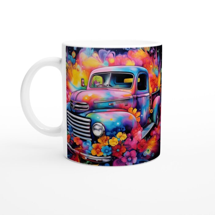 Retro Truck "Joyride" Keramisk Mugg – Färgglad Favorit för Kaffeälskaren