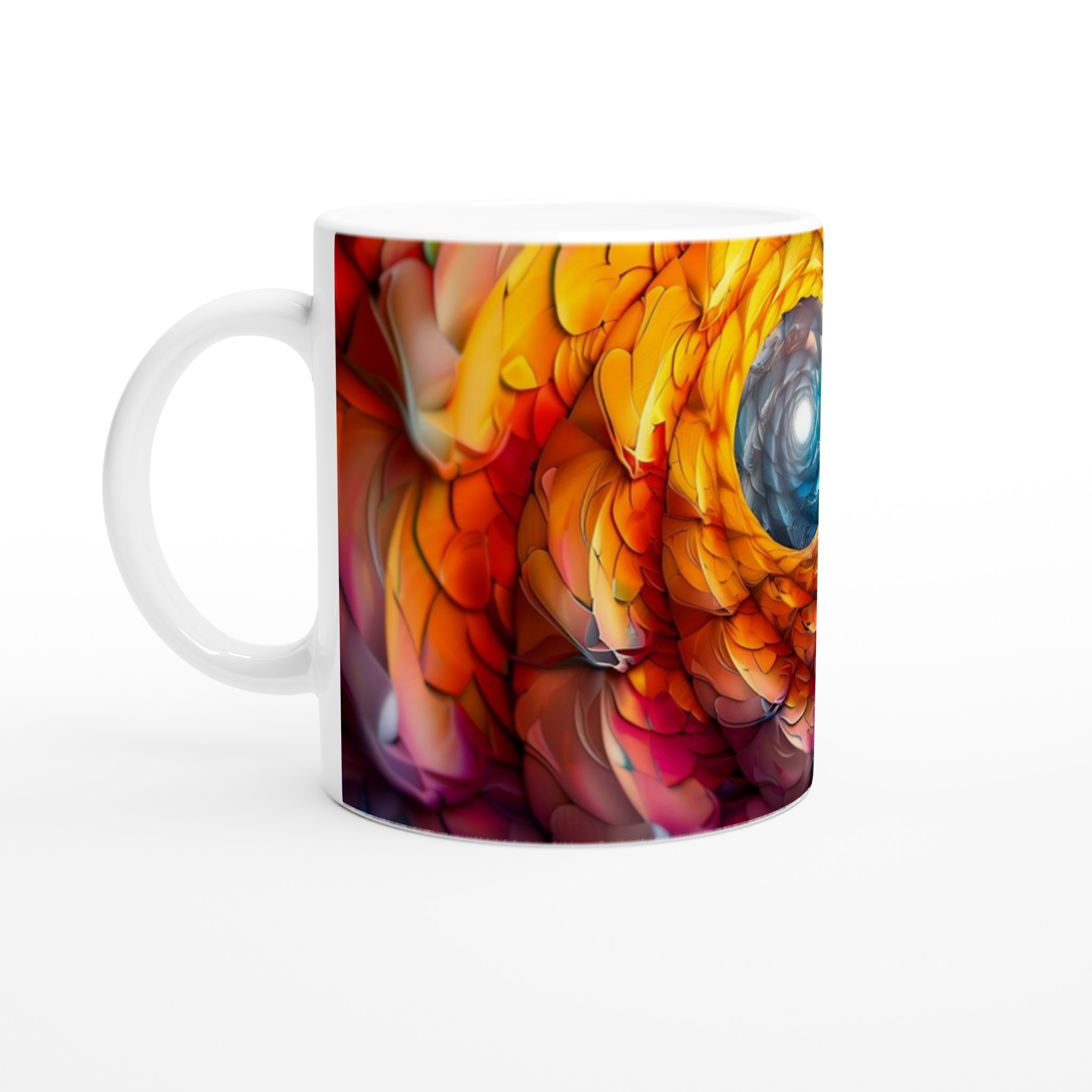 Abstrakt Virvel Mugg - Livfull Färgexplosion i Keramik, 11oz