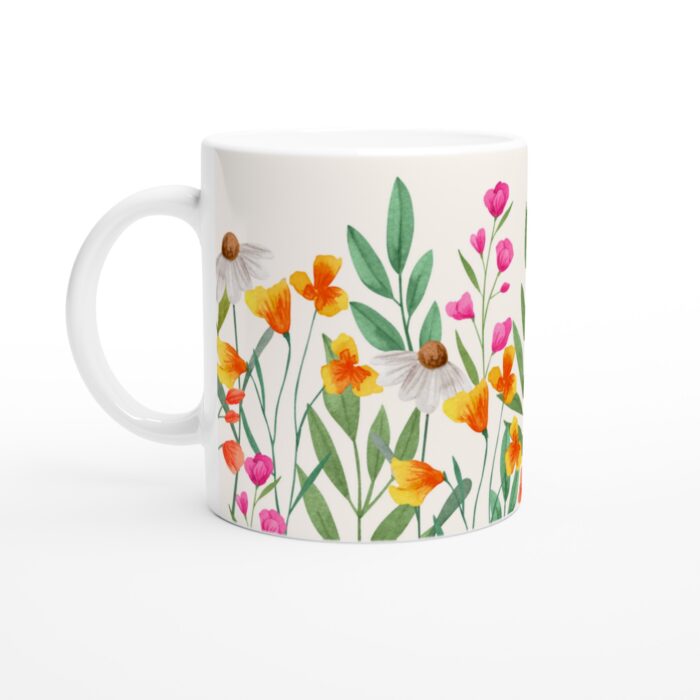 Keramisk Mugg – Vildblomsteräng i Akvarell
