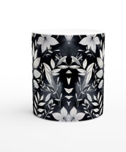 Mörk Botanisk Keramikmugg - Eleganza Vit 11oz Mugg