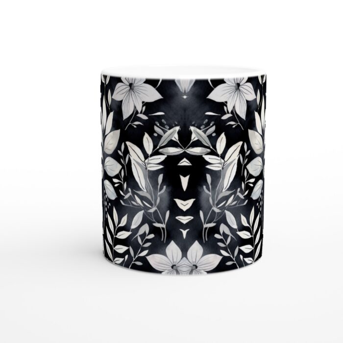 Mörk Botanisk Keramikmugg - Eleganza Vit 11oz Mugg