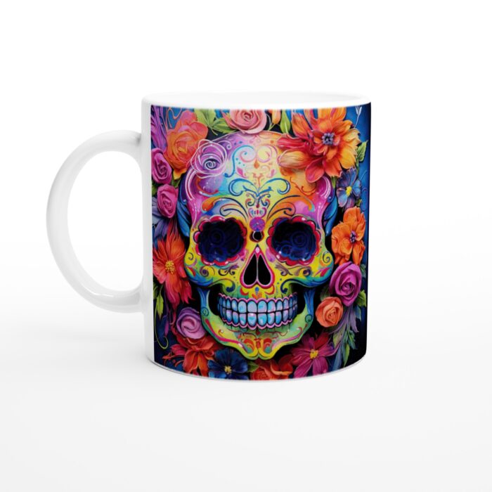 Färgsprakande Sugar Skull Keramisk Mugg – Vardagsfavoriten för Alla Tillfällen