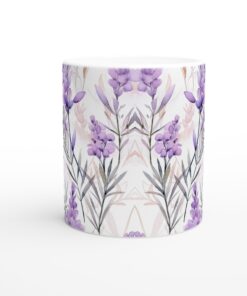 Lavendelfält Drömmugg - Keramisk Kaffekopp med Akvarellmönster