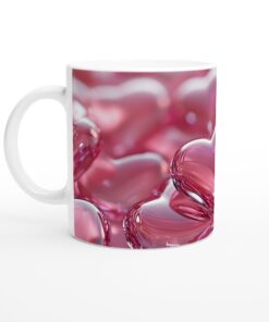 Kärlekens Rosa Hjärta Mugg – Charmig Keramikmugg för Romantiska Stunder