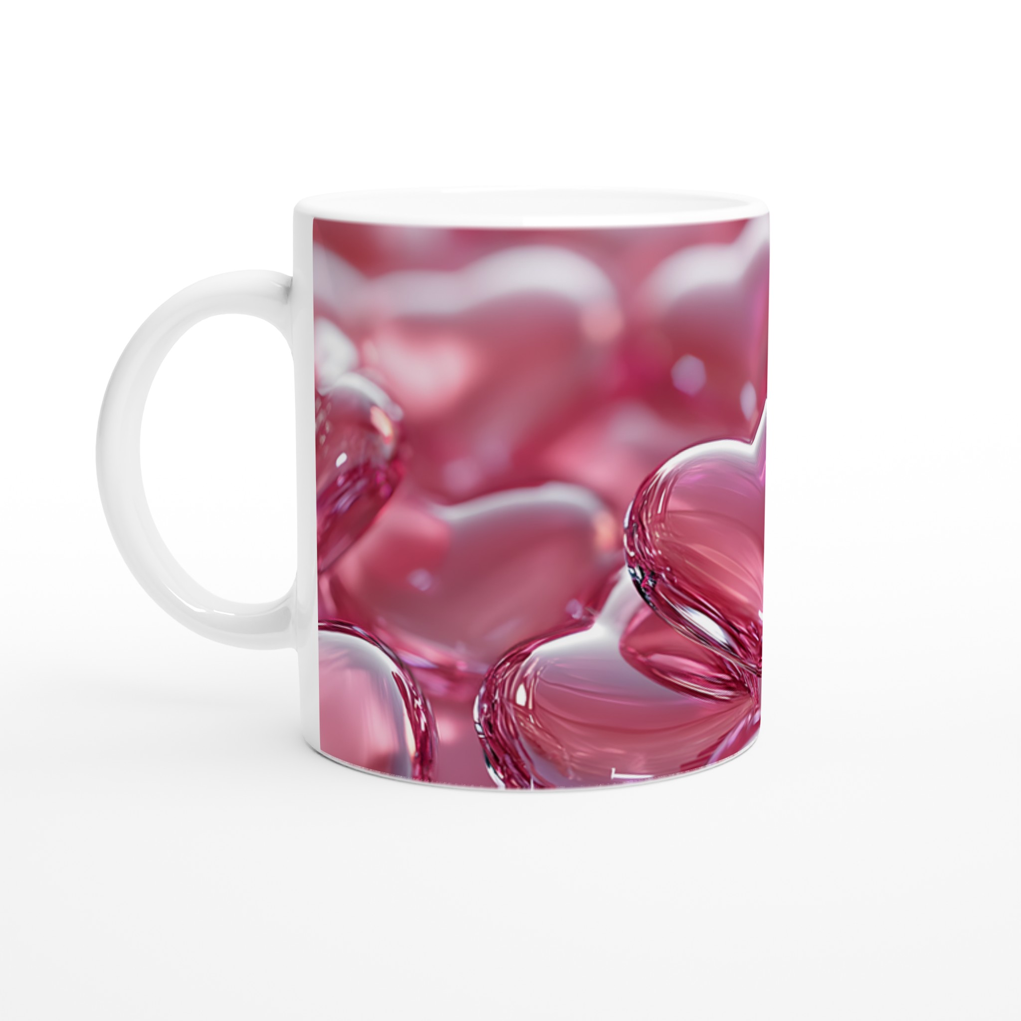 Kärlekens Rosa Hjärta Mugg – Charmig Keramikmugg för Romantiska Stunder