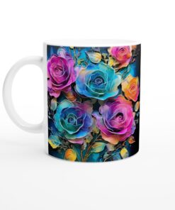 Förtrollande Blomster Keramisk Mugg – Vardagsfavoriten med Magiska Rosor