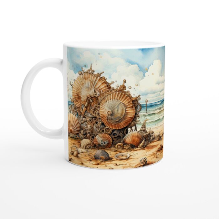 Steampunk Shells Keramisk Mugg – Unik Design för Kaffeälskare