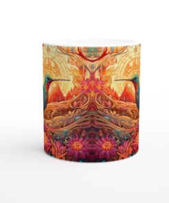 Färgsprakande Kolibri Keramikmugg - 11oz konstnärlig mugg