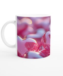 Kärlekens Skimrande Mugg - Romantisk Rosa Keramisk Mugg 11oz