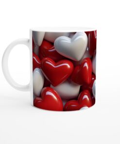 Kärleksfull Design Mugg – Romantisk Vit 11oz Keramisk Mugg