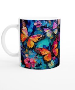 Fjärilsparadis – Färgsprakande Keramisk Mugg för Din Vardag