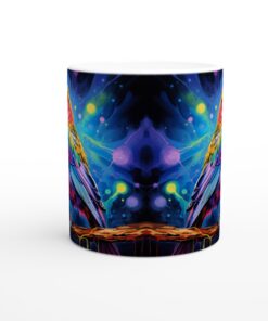 Färgglad Fågel Akvarell Keramisk Mugg - 11oz Konstnärlig Kaffekopp för En Färgsprakande Start på Dagen