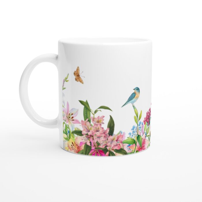 Fågel- & Blomstermugg – En Vårdröm i Keramik för Kaffe och Te