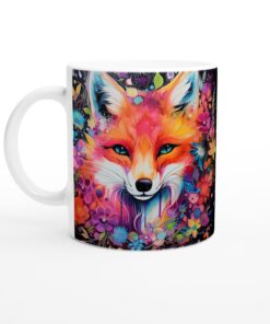 Färgsprakande Räv Mugg – Konstig Keramisk Kopp för Kaffe & Te