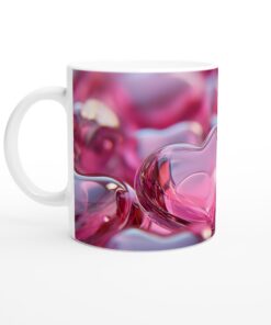 Rosa Kärleksmugg: Vit 11oz Keramisk Mugg för Varje Speciellt Ögonblick