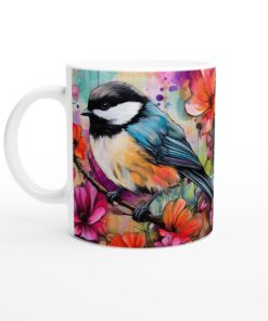 Keramisk Mugg – Färgglad Konstfågel för Glädjefyllda Stunder