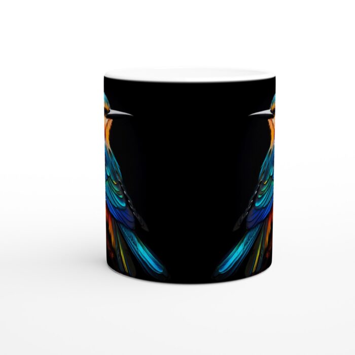 Färgsprakande Tropisk Fågel Keramikmugg - 11oz Vit, Mikrovågs- & Diskmaskinssäker