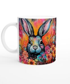 Färgsprakande kaninmugg – En konstnärlig explosion för din frukost