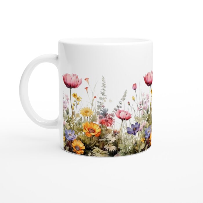Keramisk mugg – Blomsteräng i Akvarell, en färgglad vardagsfavorit för alla tillfällen