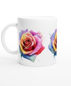 Keramisk mugg – Vardagsfavoriten med Magiska Regnbågsrosor