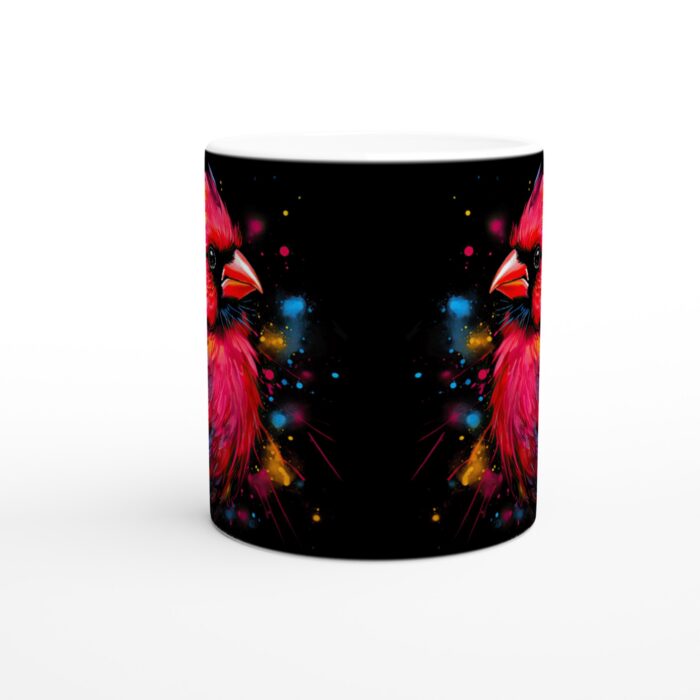 Färgsprakande Kardinal Mugg - 11oz Keramikmugg med Levande Akvarelldesign