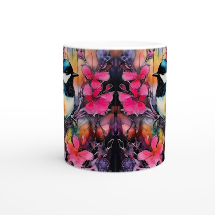 Färgsprakande Fågel & Flora – Keramisk Mugg 11oz