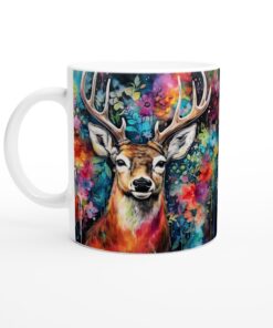 Färgsprakande Rådjursmugg – Keramisk Favorit för Konst- och Djurälskare