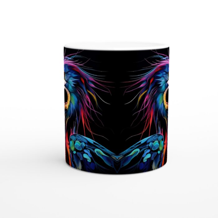 Mångfärgad Fågel Keramisk Mugg - Levande Konstnärlig Design, 11oz Favorit för Kaffe och Te
