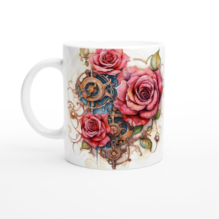 Keramisk Mugg – Steampunk Rosor: Tidlös Elegans för Din Kaffestund