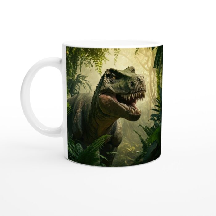 Förhistorisk Keramikmugg - Tyrannosaurus Rex i Djungeln för Din Dagliga Kaffestund