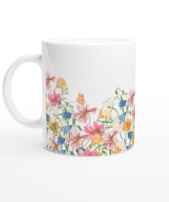 Blomstrande Keramisk Mugg – Färgglad Vardagsfavorit för Alla Tillfällen