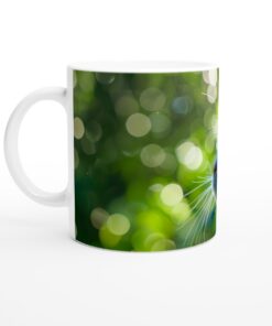 Förtrollande Vit Katt med Blå Ögon - 11oz Keramisk Mugg för Kattälskaren