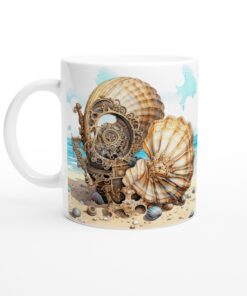 Keramisk mugg – Steampunk Havsskal: En unik vardagsfavorit