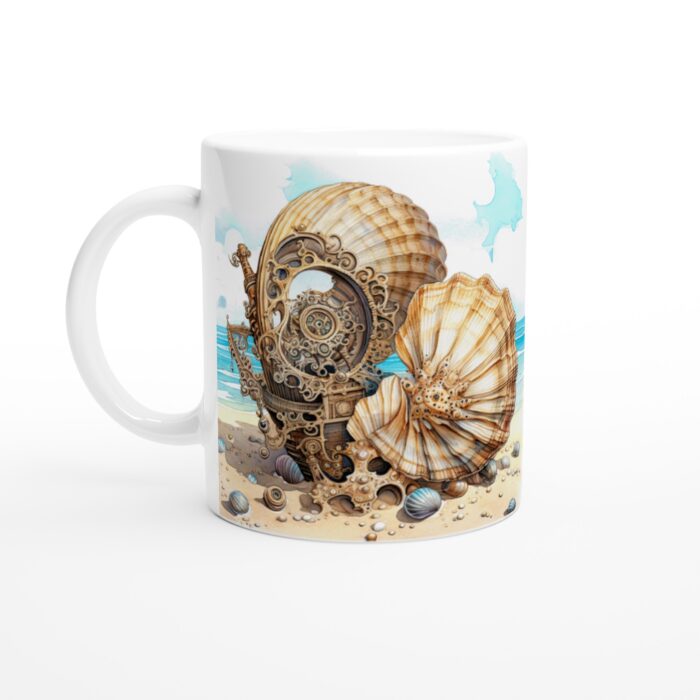 Keramisk mugg – Steampunk Havsskal: En unik vardagsfavorit
