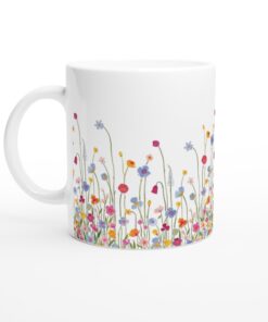 Keramisk Mugg - Vildblommor i Akvarell, Vardagsfavoriten för Alla Tillfällen
