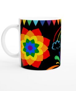 Färgglad Keramisk Mugg – Ett Regnbågsfirande för Dina Drycker