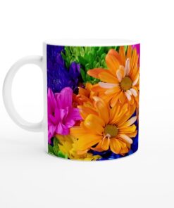 Färgglad Blomsterglädje Keramisk Mugg – Vardagsfavoriten för Alla Tillfällen